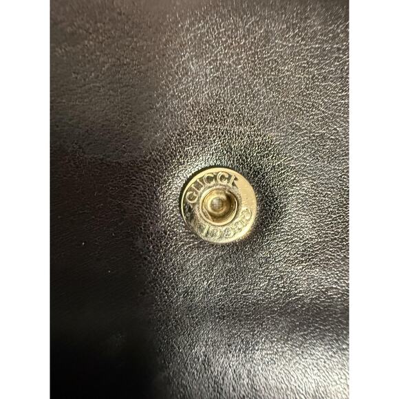 Gucci Wallet Womens Black Leather Interlocking GG Logo Trifold Made in Italy - Picture 7 of 16